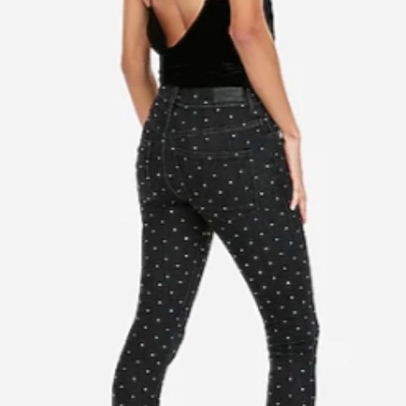 ✨HOST PICK🍸✨Express Rhinestone Studded Jeans_NWT - Picture 4 of 16